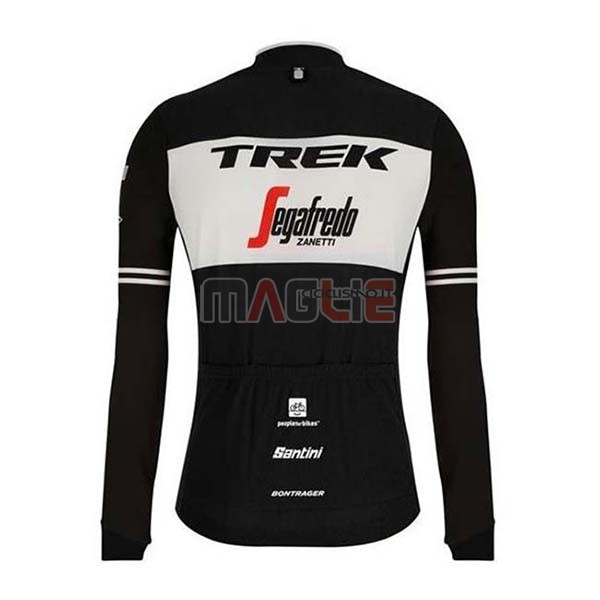 Maglia Trek Segafredo Manica Lunga 2020 Nero Bianco